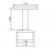S.S. Tube Support (Fixed) for 1.90" dia. Post; Saddle for 1.50" dia Handrail; SS-316 - Image 3